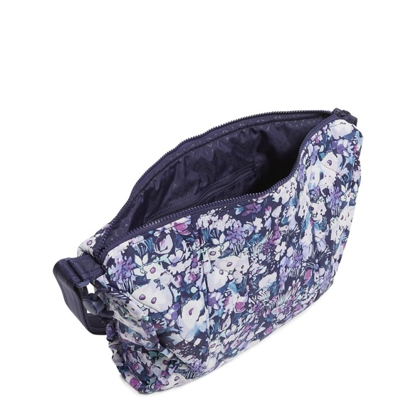 Vera Bradley Featherweight Crossbody “Artists Garden Purple” LIGHT!  NWT - Picture 2 of 5
